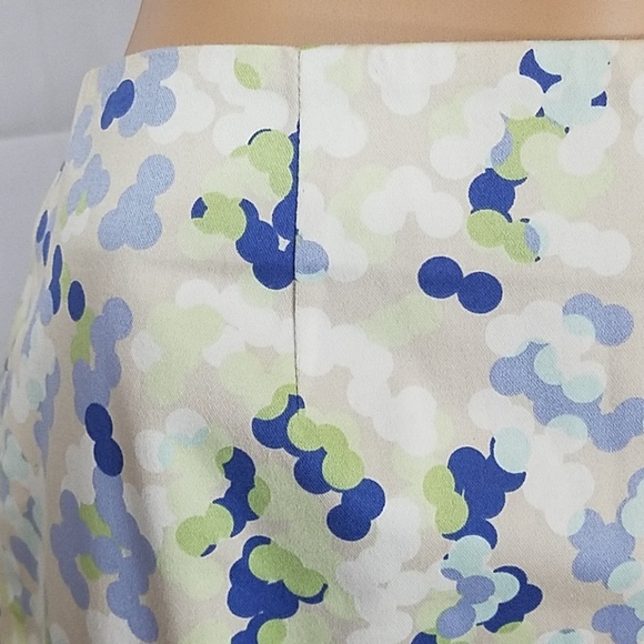 Jupe Crayon Geoffrey Beene Sport Femme Taille 12 - Motif Floral Stretch, Noir Blanc Jaune